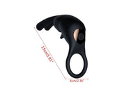 Itspleazure Black Multispeed Rabbit Vibrating Penis Ring